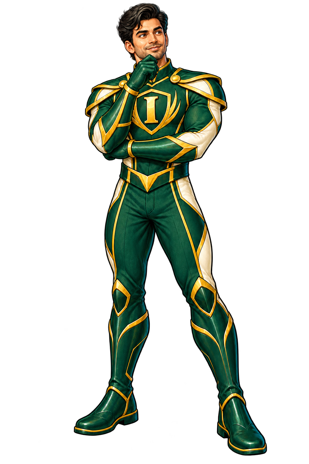 Male INFINPRO character pose: Thoughtful review