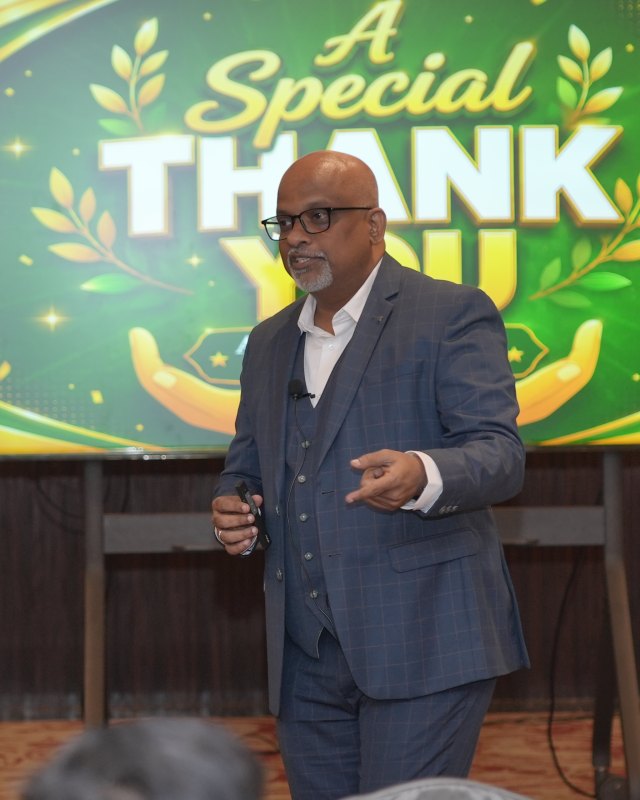 Arun AK, CEO of INFINPRO Consultants, speaking at an event