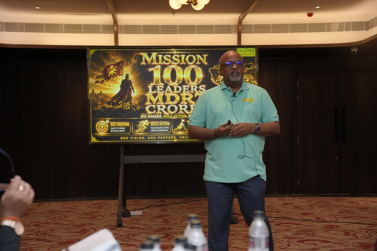 A speaker presenting an adviser leadership initiative